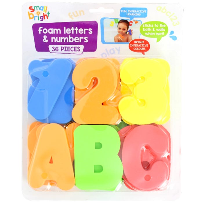 Small & Bright Foam Letters & Numbers (Pack of 36)