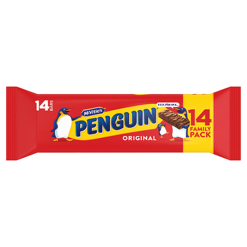 McVitie's Penguin Original Chocolate Bars Family Pack, 24.6g (Pack of 14)