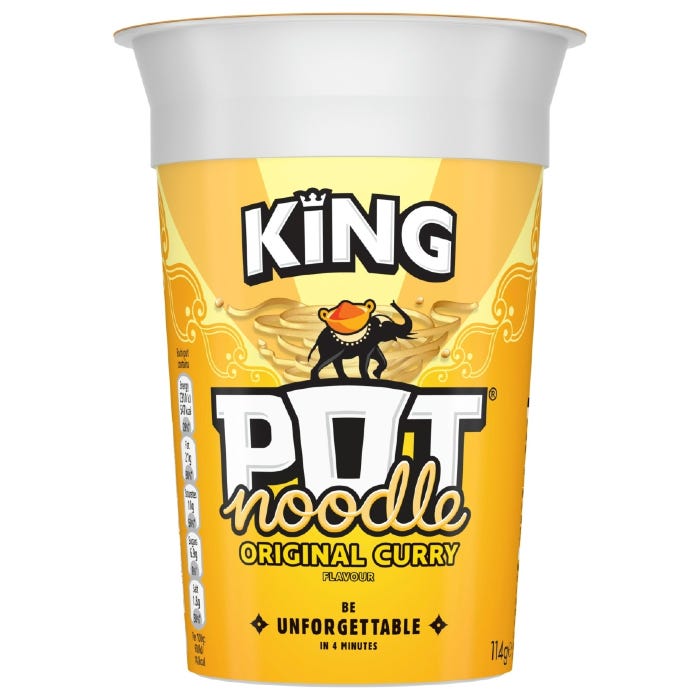Pot Noodle King Pot Noodle Original Curry, 114g