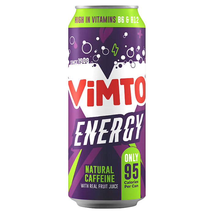 Vimto Energy Natural Caffeine with Real Fruit Juice, 500ml