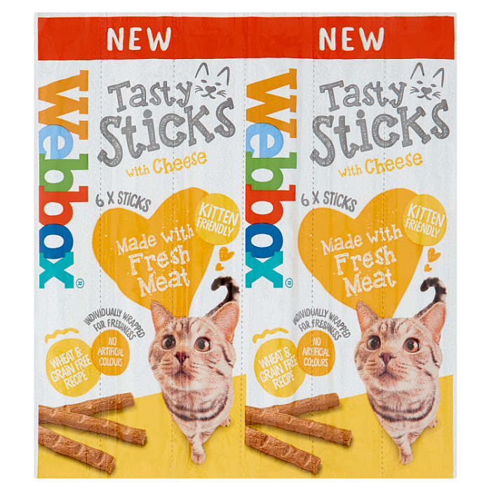 Webbox 6 Tasty Sticks with Cheese, 30g