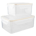 Pepco Beige Plastic Containers (Pack of 2)