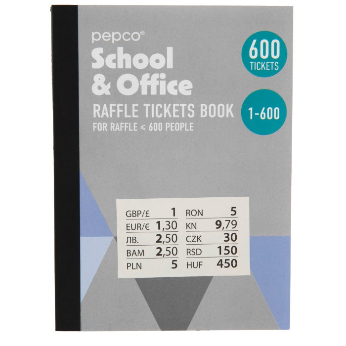 Raffle Tickets Book - 600 Tickets