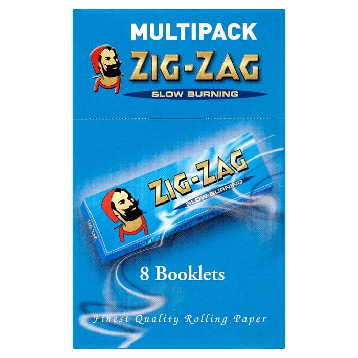 Zig-Zag Blue Papers (Pack of 8)