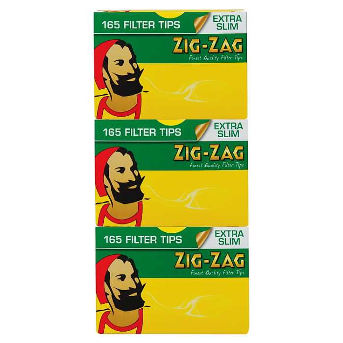 Zig-zag Ultra Slim Filters, 165 tips (Pack of 3)