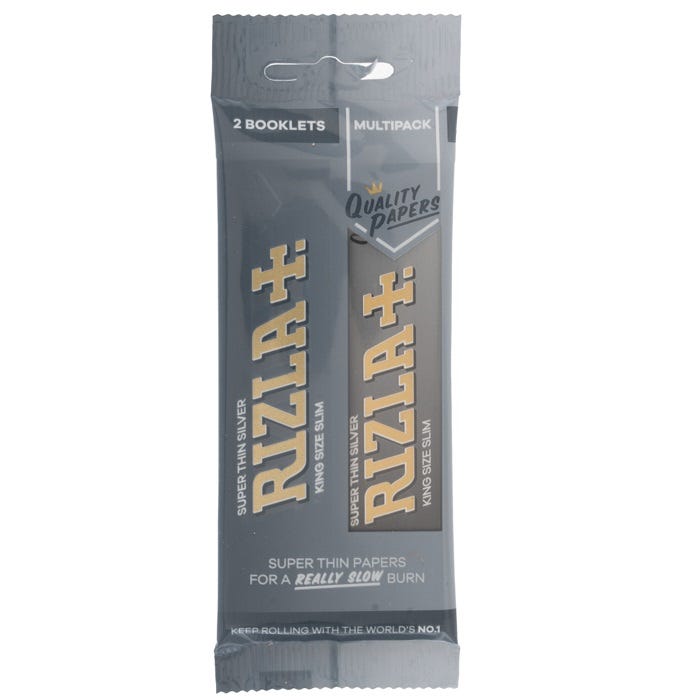 Rizla King Size Papers- Super Thin Silver (Pack of 2)