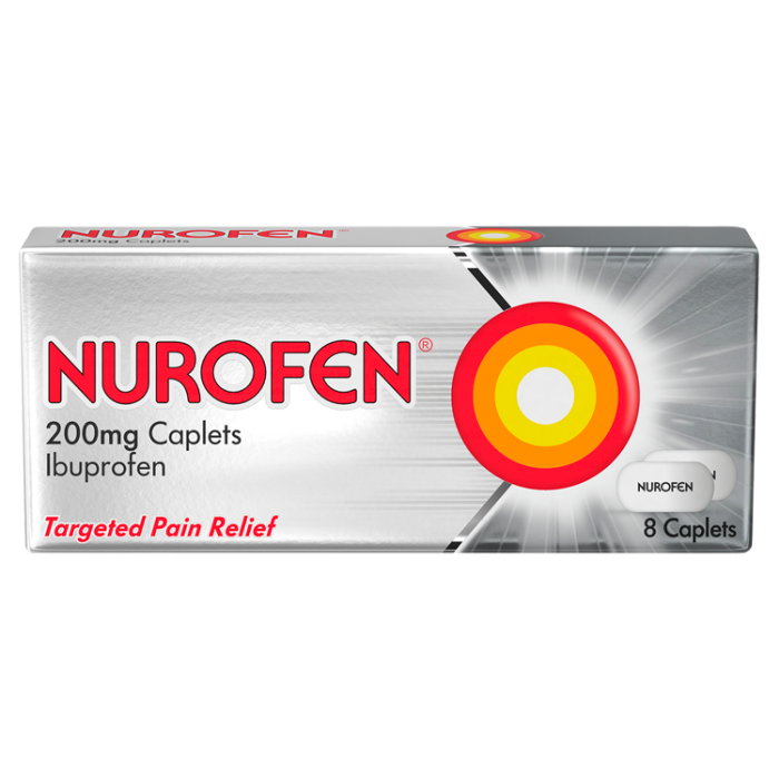 Nurofen Ibuprofen Caplets, 200mg (Pack of 8)