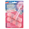 Max Flush 5 Toilet Rim Block Cleaner- Tropical Blossom (Pack of 2 x 45g)