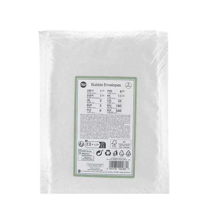 Nu Mail Bubble Envelope Small (Pack of 5)