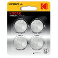 Kodak Lithium Button Cell Battery CR2025 (Pack of 4)