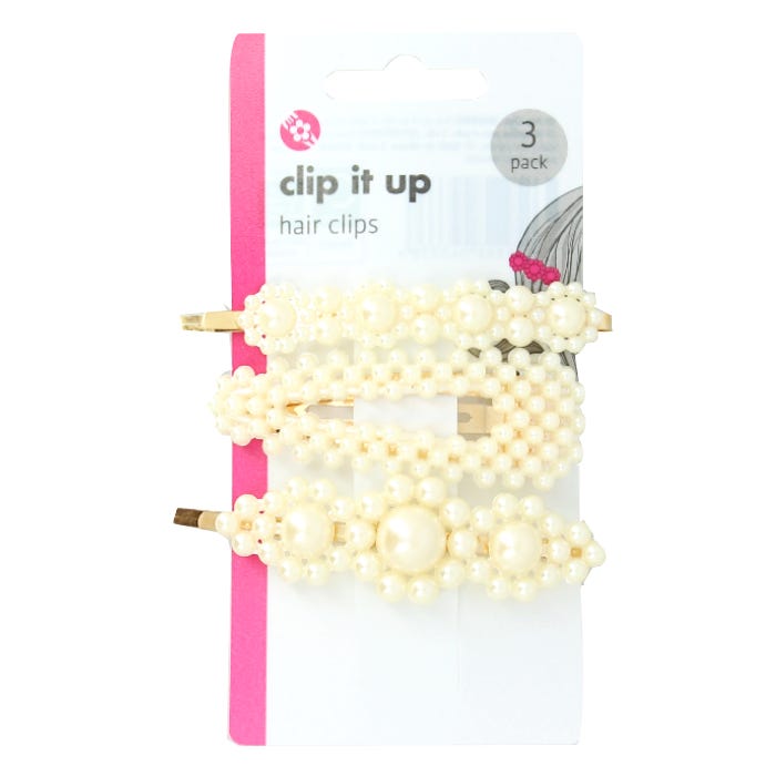 Pearl Hair Clips (Pack of 3)